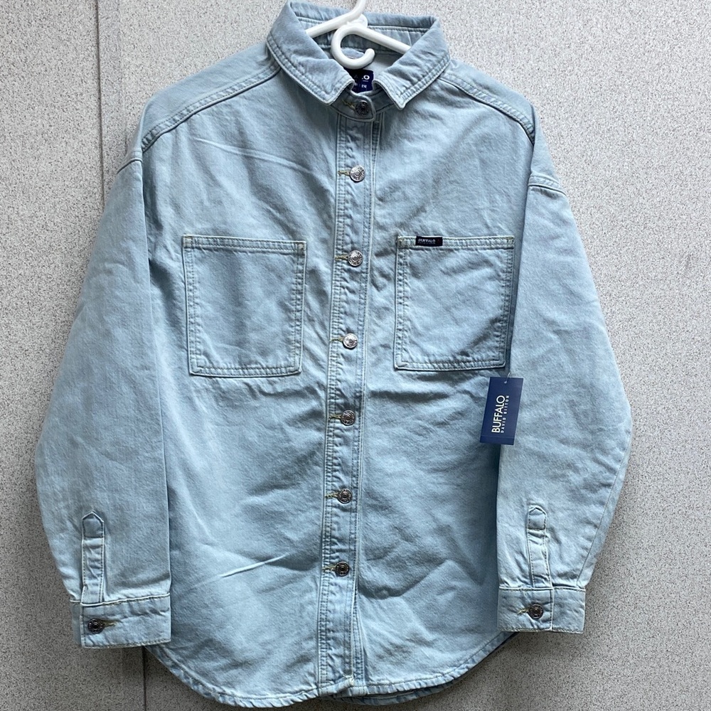 Buffalo David Bitton Light Blue Button-Down Shirt size S NWT